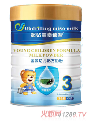超鉆美素臻智900克水解蛋白超鉆嬰幼兒聽(tīng)裝3段