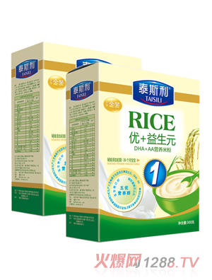 泰斯利優(yōu)+益生元營(yíng)養(yǎng)米粉盒裝-DHA+AA配方