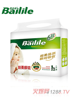 百立樂(lè)超柔瞬吸紙尿褲新品L碼22片