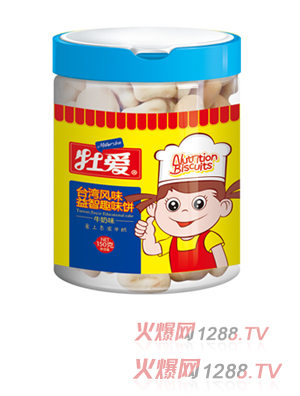 牡愛臺(tái)灣風(fēng)味益智趣味餅-牛奶味