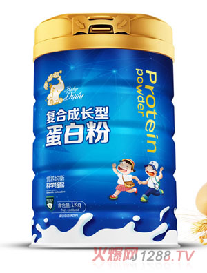 乖嘟嘟復(fù)合成長(zhǎng)型蛋白粉1kg鐵聽