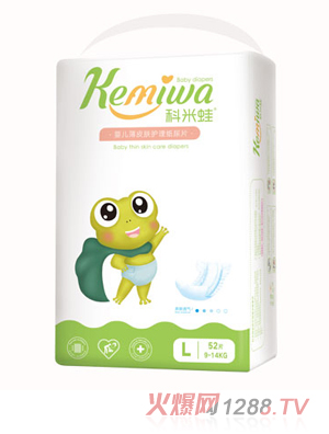 科米蛙嬰兒薄皮膚護理紙尿片L