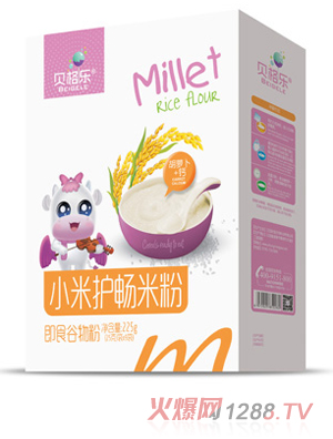貝格樂(lè)小米護(hù)暢米粉-胡蘿卜+鈣 盒裝
