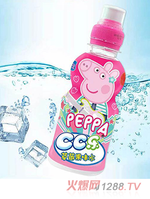 小豬佩奇CC樂(lè)草莓果味水245ml