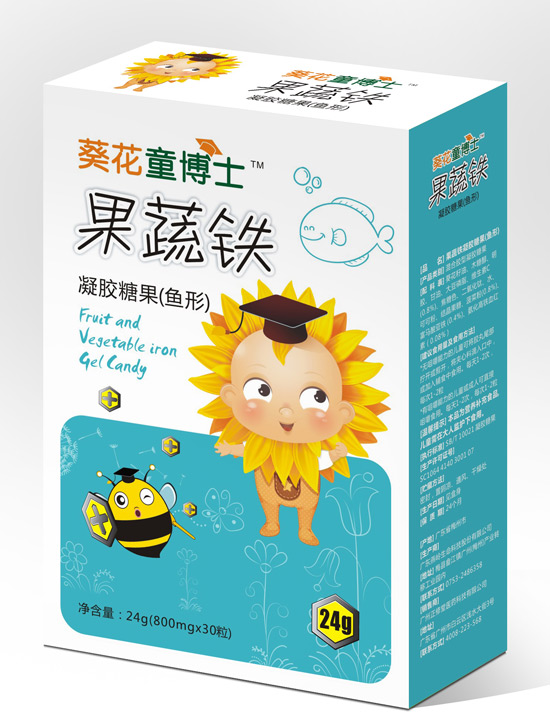 葵花童博士果蔬鐵凝膠糖果