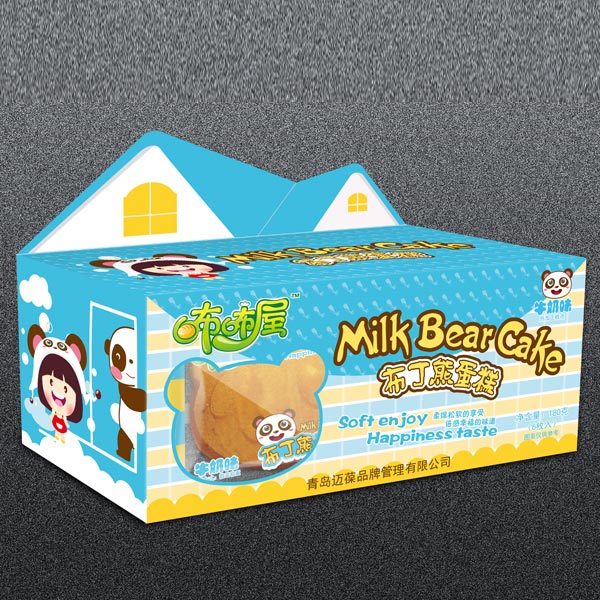 咘咘屋牛奶味布丁熊蛋糕盒裝