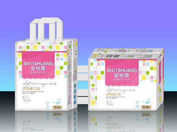 安怡爽沙漏型紙尿片粉色S