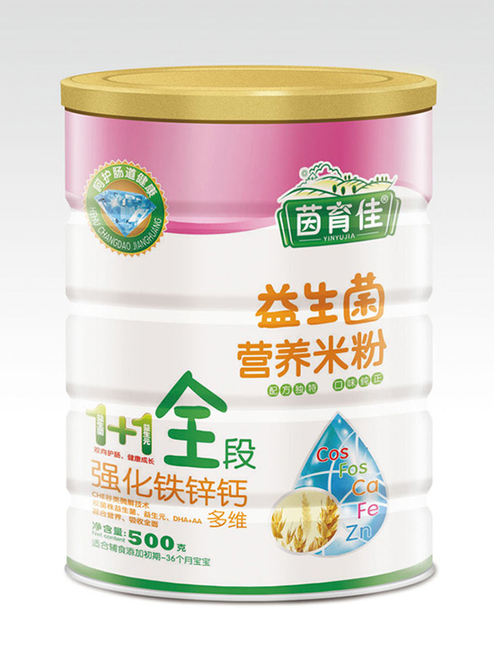 茵育佳強化鐵鋅鈣益生菌營養(yǎng)米粉